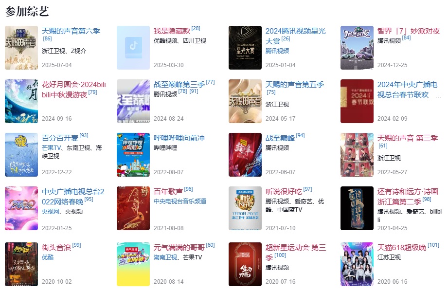 賴美云參加的綜藝